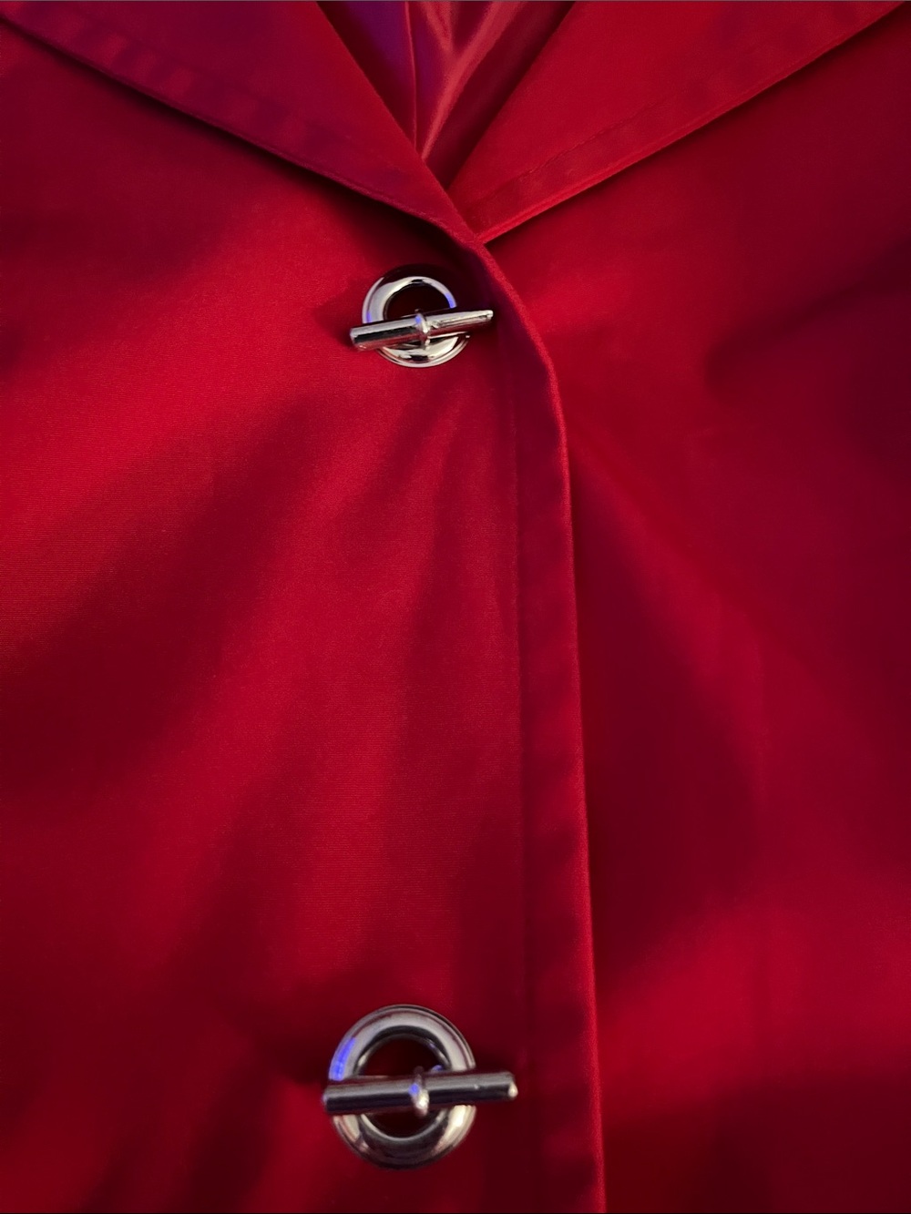 FOG by LONDON FOG RED/ SILVER TOGGLE COAT NEW SIZE S - Picture 4 of 14